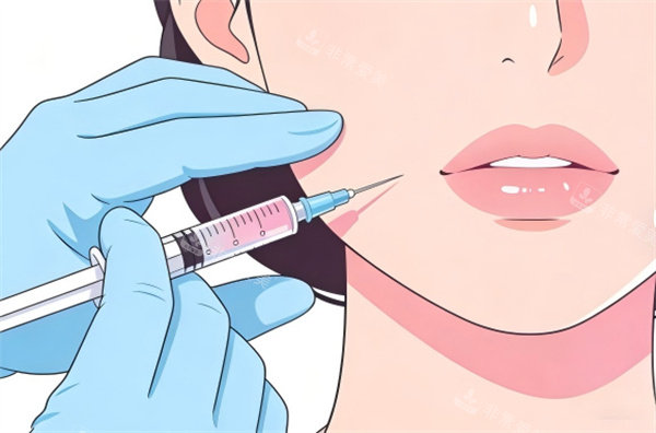 唇部注射卡通图