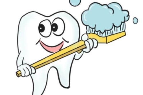 清洁牙齿卡通图
