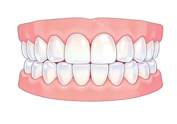 牙齿清洁效果示意图
