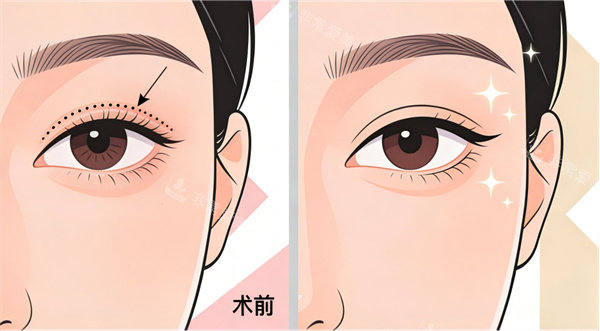 双眼皮术前术后对比