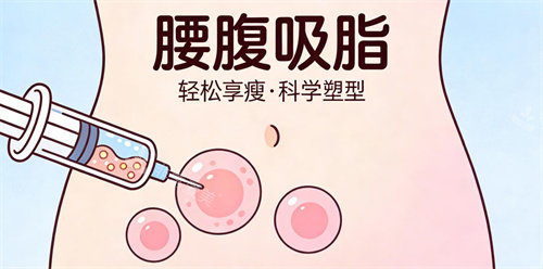 腰腹吸脂卡通展示