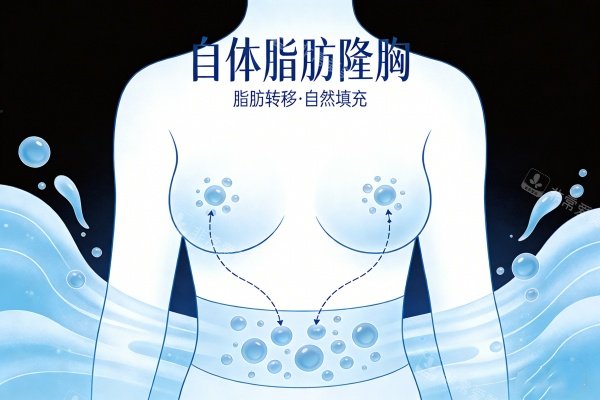 自體脂肪隆胸卡通圖展示