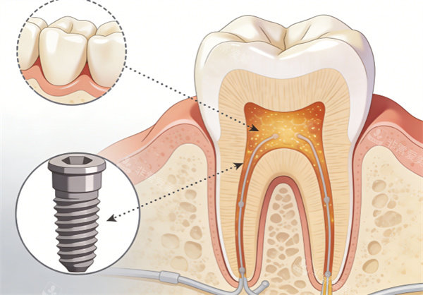牙齿种植分解图展示