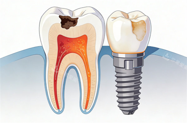 牙齿种植卡通动画示意图