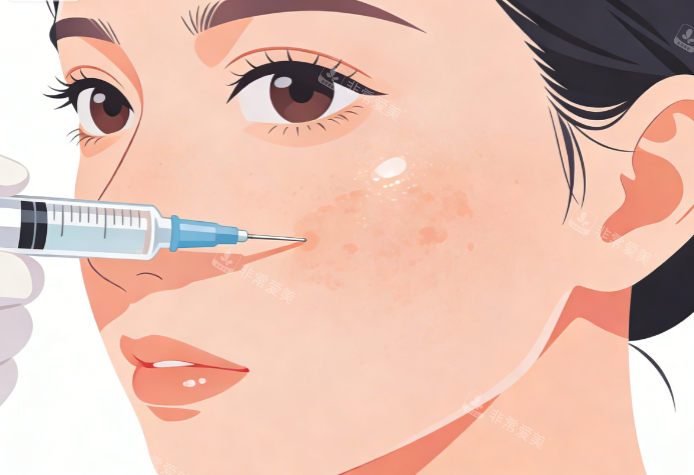 面部注射操作示意图
