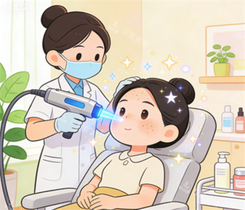 皮秒祛斑卡通图