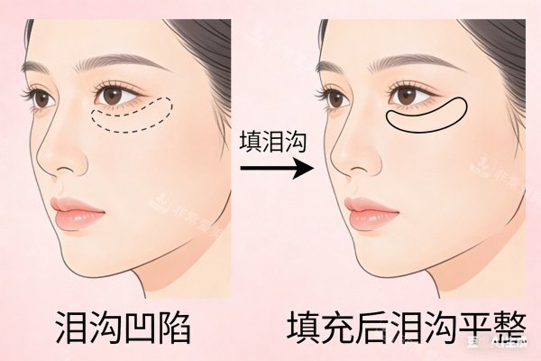 填泪沟前后对比图