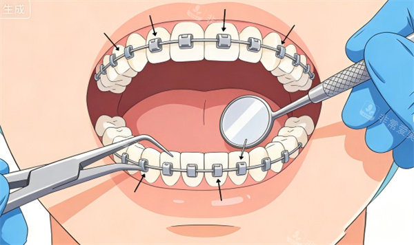 牙齿矫正操作卡通图片