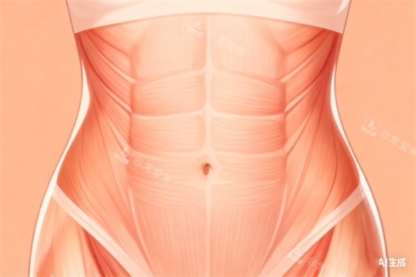 腹部吸脂卡通展示图