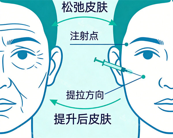 注射除皱紧致卡通图