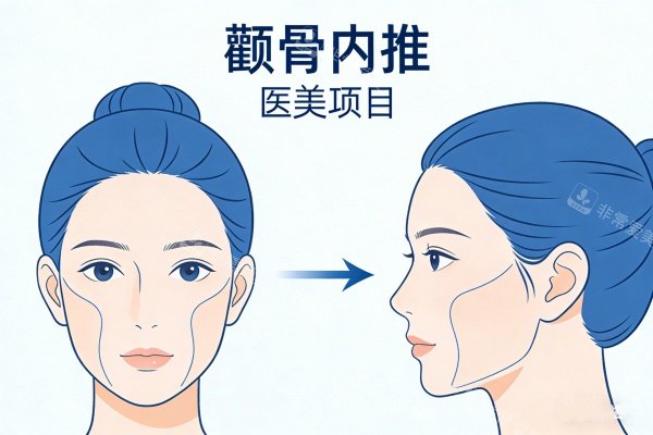 颧骨内推卡通图展示