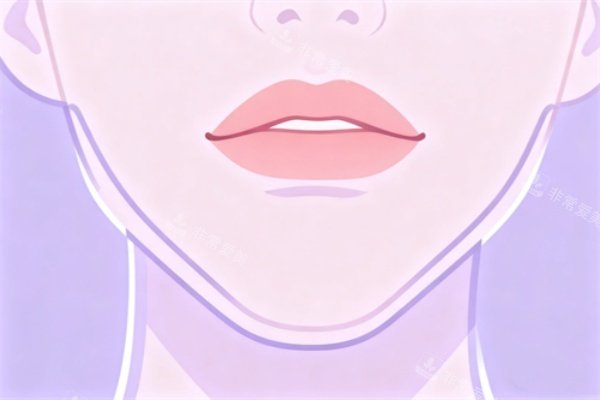 下巴做整形卡通圖