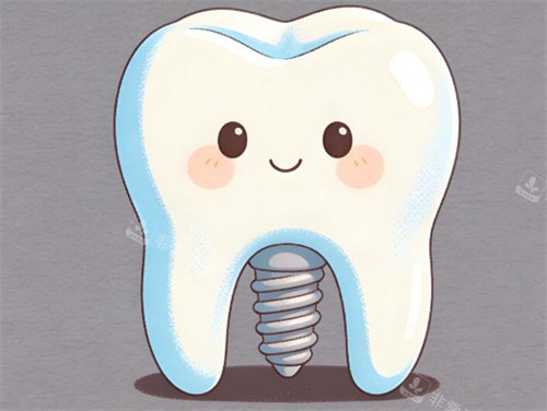 种植牙卡通展示照片图