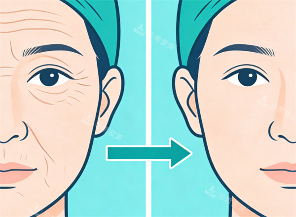 面部緊致提升除皺示意圖 面部緊致提升除皺示意圖