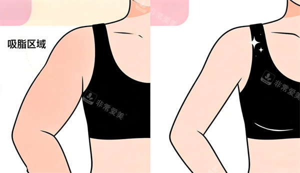 胳膊吸脂前后圖片