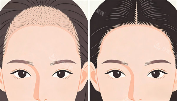 發(fā)際線種植卡通圖片前后對(duì)比