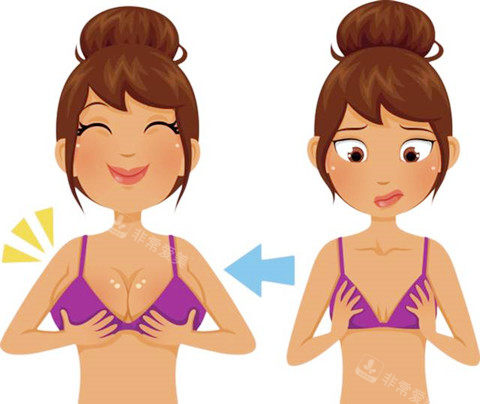 自體脂肪隆胸卡通圖