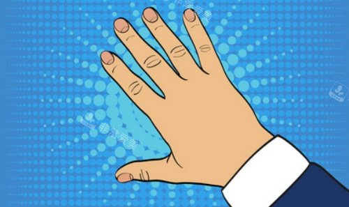 手背拉皮前示意圖