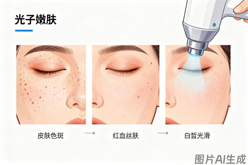臉部做光子嫩膚展示
