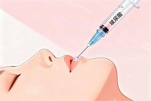 唇部注射玻尿酸卡通图