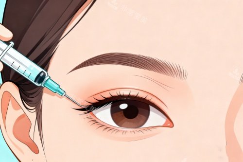 眼部注射玻尿酸卡通图