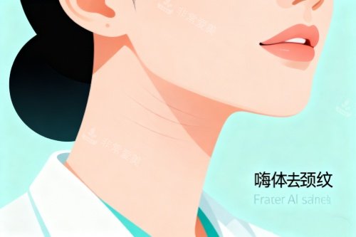 注射去颈纹卡通图