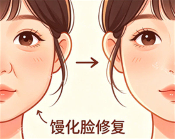 馒化脸修复前后对比