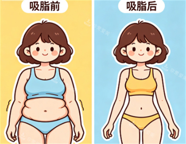 吸脂手术前后对比