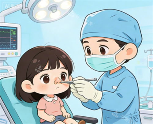 鼻修复手术示意图
