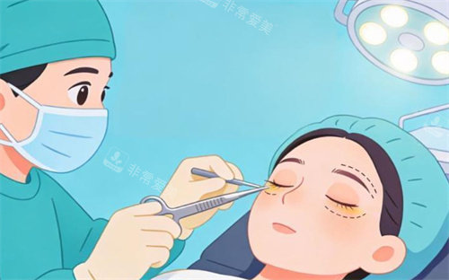 双眼皮整形手术动画图片