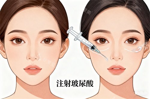 脸部注射玻尿酸卡通图展示