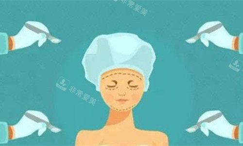 面部填充划线卡通图