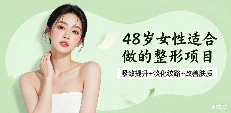 48岁女性适合做的整形项目：紧致提升、淡化纹路、改善肤质让你定格优雅，重拾年轻光彩！