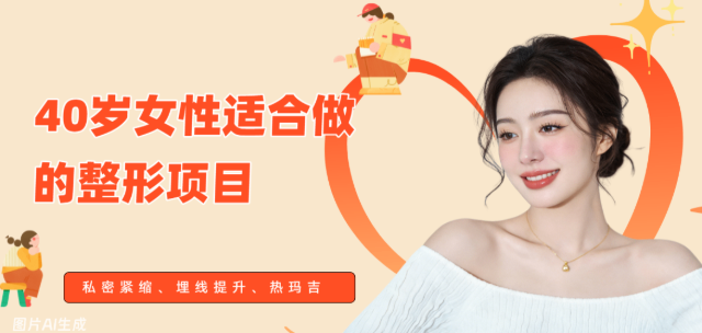40岁女性适合做的整形项目：私密紧缩、埋线提升、热玛吉三大黄金抗衰项目