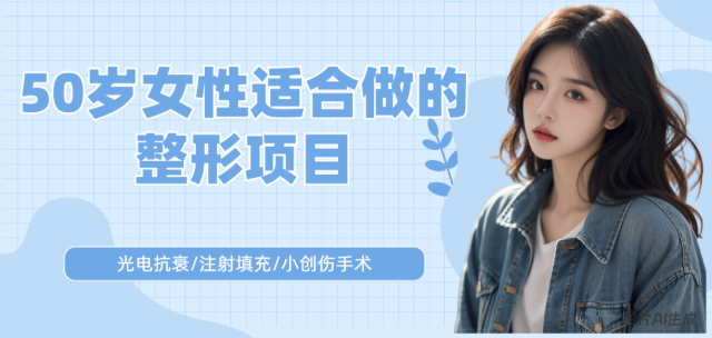 50岁女性适合做的整形项目：光电抗衰/注射填充/小创伤手术，从入门到进阶教你科学抗衰！