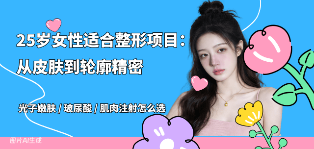 25歲女性適合做的整形項(xiàng)目：從皮膚到輪廓精密改善：光子嫩膚/玻尿酸/肌肉注射怎么選？