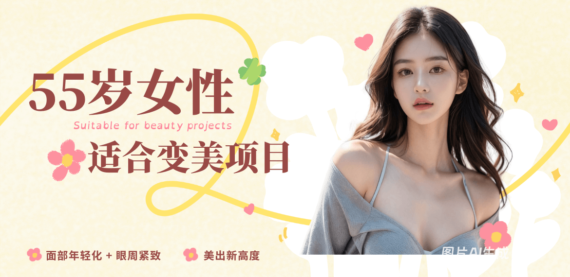 55岁女性适合做的整形项目:面部年轻化+眼周紧致让你比同龄人更显年轻态美出新高度！