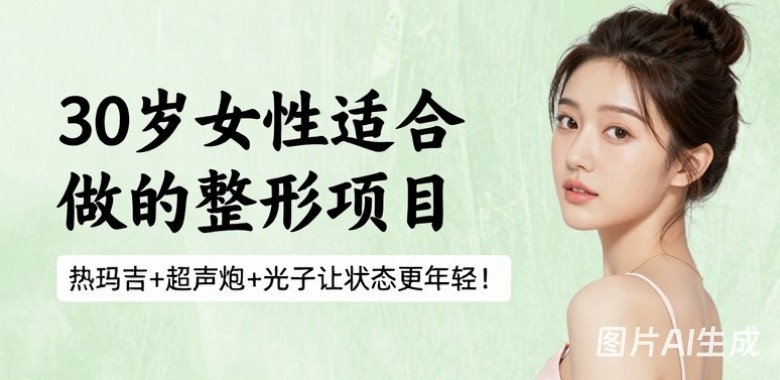 30岁女性适合做的整形项目：热玛吉+超声炮+光子改善肤质也能更年轻！