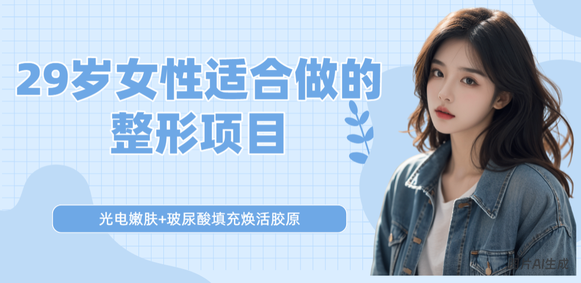 29歲女性適合做的整形項(xiàng)目：輕醫(yī)美抗衰為主/光電嫩膚+玻尿酸填充煥活膠原