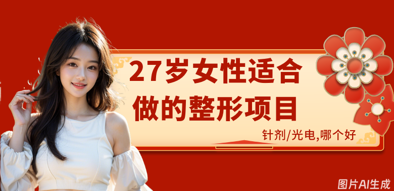 27岁女性适合做的整形项目：抗初老选针剂/光电哪个好？看这一篇就明了~