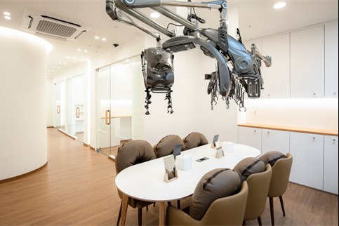 韩国圣水lowe hair理发店烫发休息区