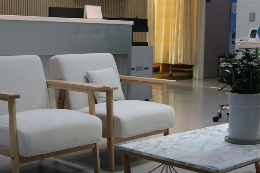 韩国Balance quantum抗衰中心等候区一角