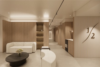 韩国Half皮肤科新沙店休息候诊区