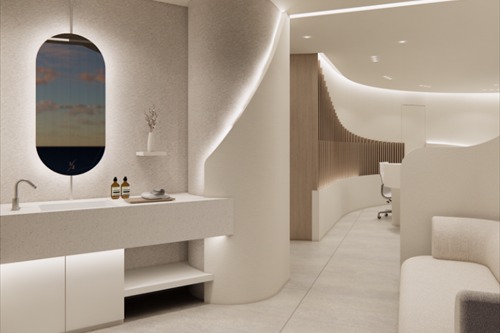 韩国Half皮肤科大邱店洗漱区图