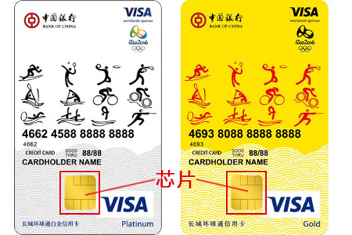 中国银行VISA卡芯片