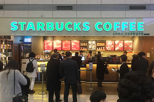 韩国仁川机场星巴克 咖啡