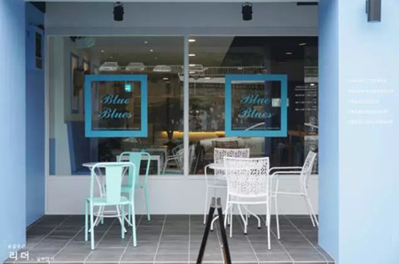 韩国SNS人气火爆的蓝天奶昔来自Blue Blues咖啡馆