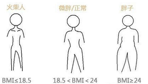 BMI指数示意图