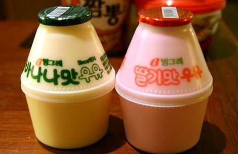 韩国整容饮食草莓牛奶