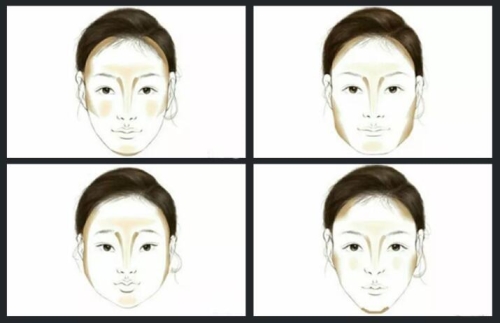 不同脸型修容方法